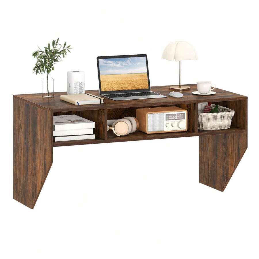 Wall-Mounted Computer Desk Home Office Floating Study Table With Spacious Tabletop