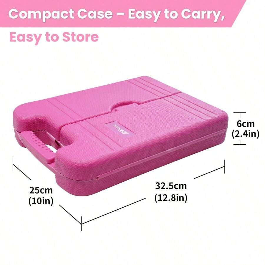 136pcs Portable Pink Hand Tool Kit Household Small Tool Set For Women Toolbox