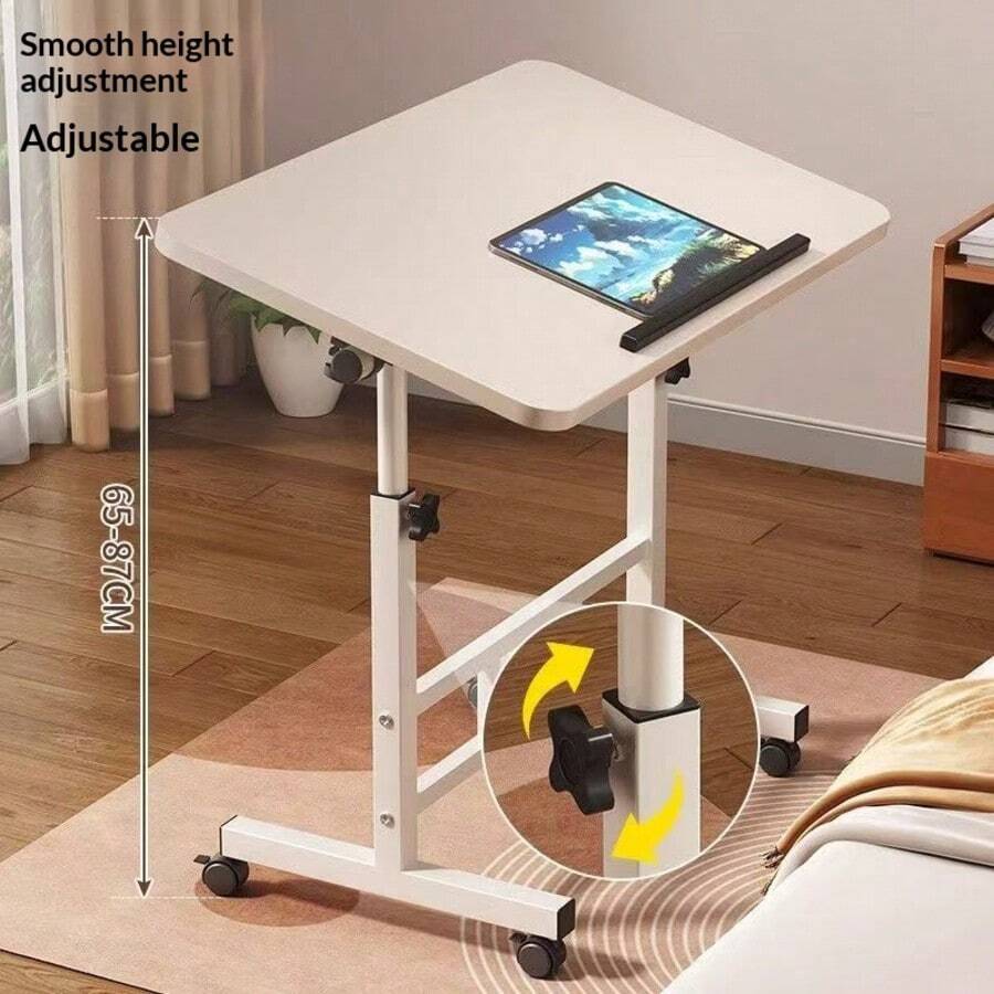 Three Home Desktop Computer Desks In Various Colors. Foldable, Rotatable, And Movable Design, Suitable For Bedside Use And In-Bed Settings. Ideal For Lazy People To Work Or Study. Minimalist Style, Space-Saving, Sturdy Support For Computers And Books