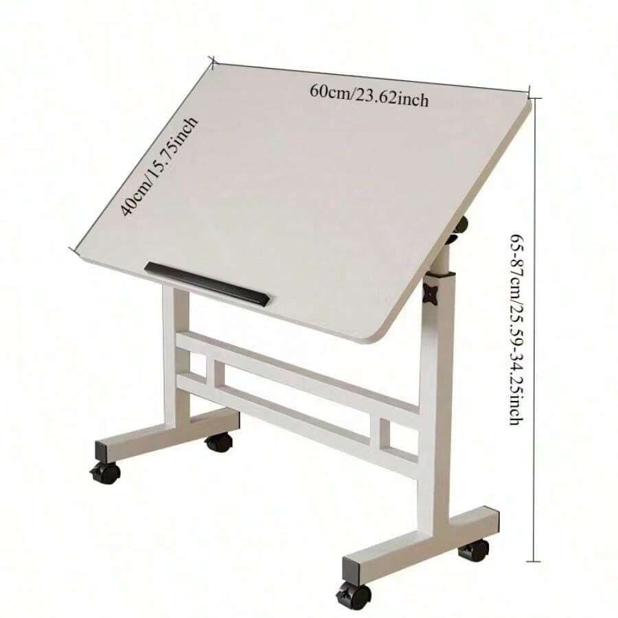 Three Home Desktop Computer Desks In Various Colors. Foldable, Rotatable, And Movable Design, Suitable For Bedside Use And In-Bed Settings. Ideal For Lazy People To Work Or Study. Minimalist Style, Space-Saving, Sturdy Support For Computers And Books