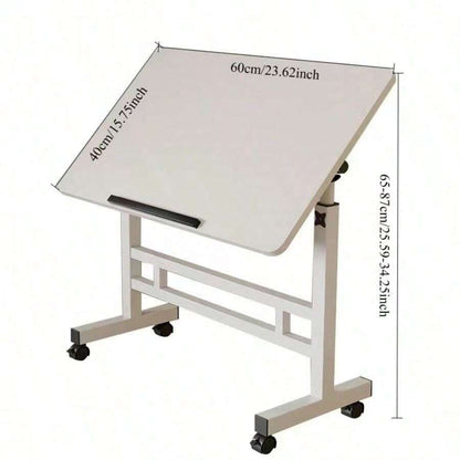 Three Home Desktop Computer Desks In Various Colors. Foldable, Rotatable, And Movable Design, Suitable For Bedside Use And In-Bed Settings. Ideal For Lazy People To Work Or Study. Minimalist Style, Space-Saving, Sturdy Support For Computers And Books