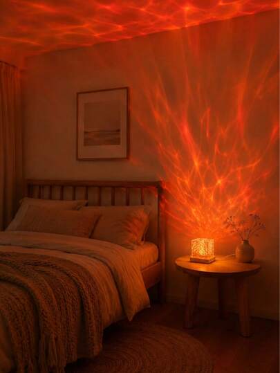 USB Crystal Ripple RGB Night Light with Remote