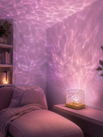 USB Crystal Ripple RGB Night Light with Remote
