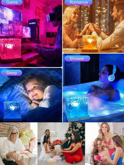 USB Crystal Ripple RGB Night Light with Remote