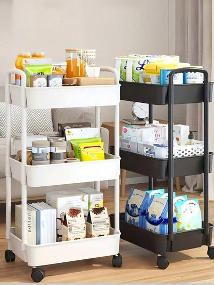 2-Tier, 3-Tier or 4-Tier Rolling Storage Cart