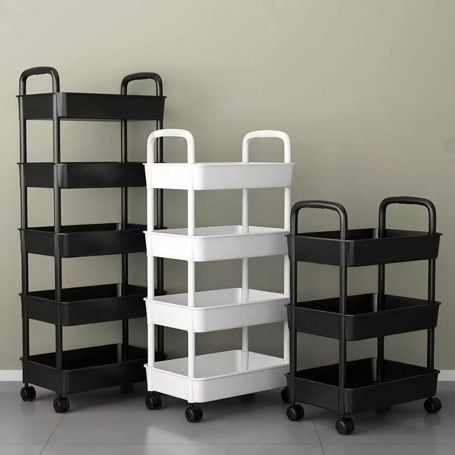 2-Tier, 3-Tier or 4-Tier Rolling Storage Cart
