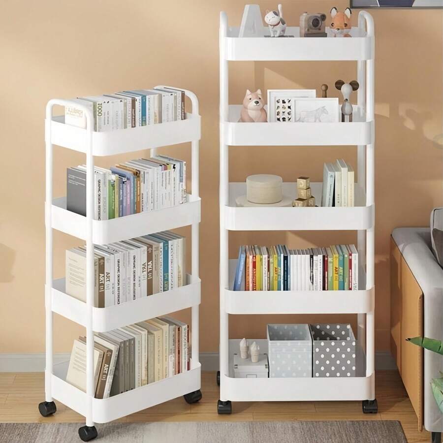 2-Tier, 3-Tier or 4-Tier Rolling Storage Cart