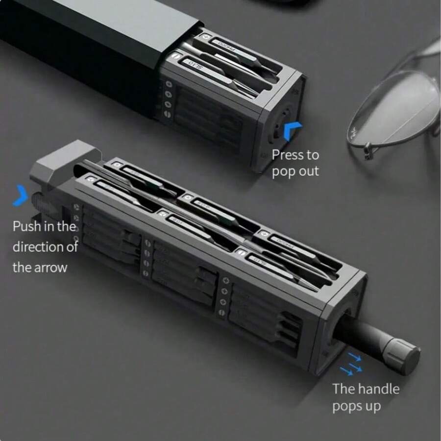 24-in-1 Magnetic Precision Screwdriver Set in Storage Case