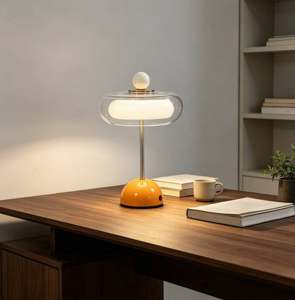 Cloud-Shaped Glass USB Bedside Lamp with Three Light Colors