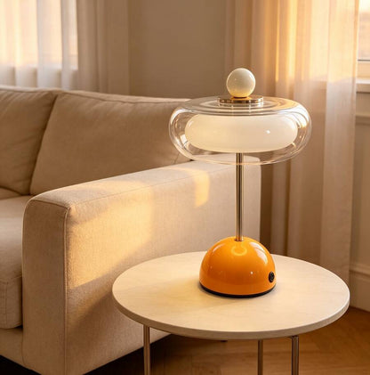 Cloud-Shaped Glass USB Bedside Lamp with Three Light Colors